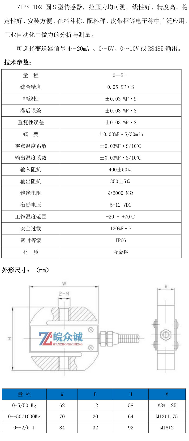  ZLBS-102 （0--5 t）