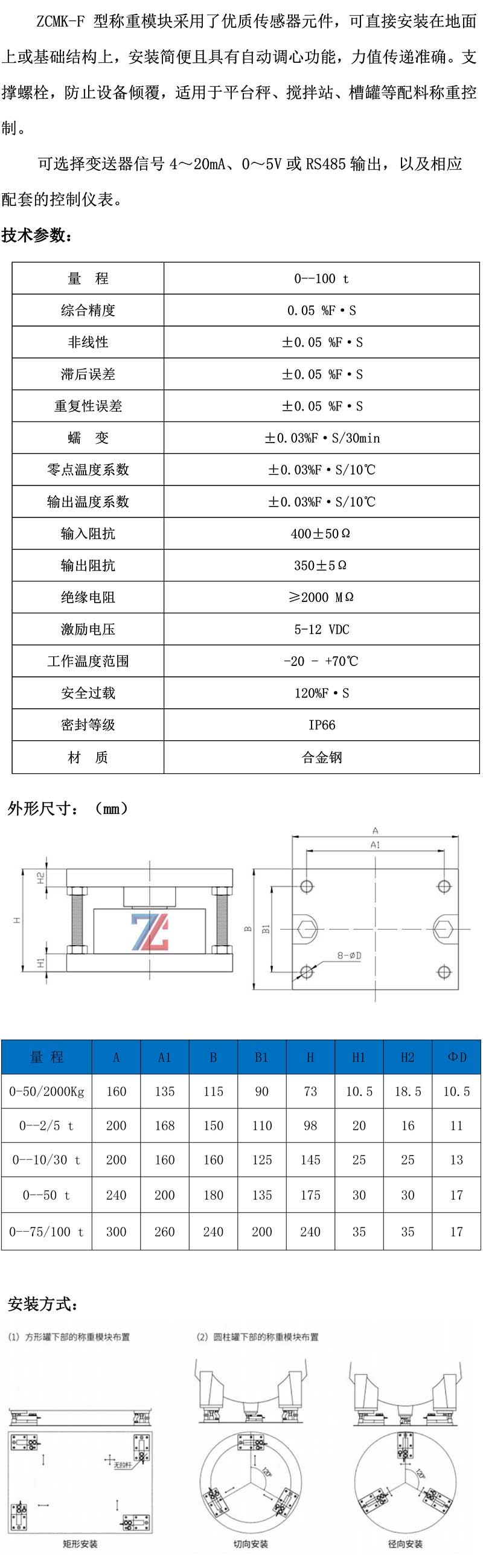 ZCMK-F （0--100 t）